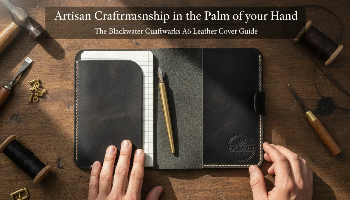 Artisan Craftsmanship in the Palm of Your Hand: The Blackwater Craftworks A6 Leather Cover Guide visual summary