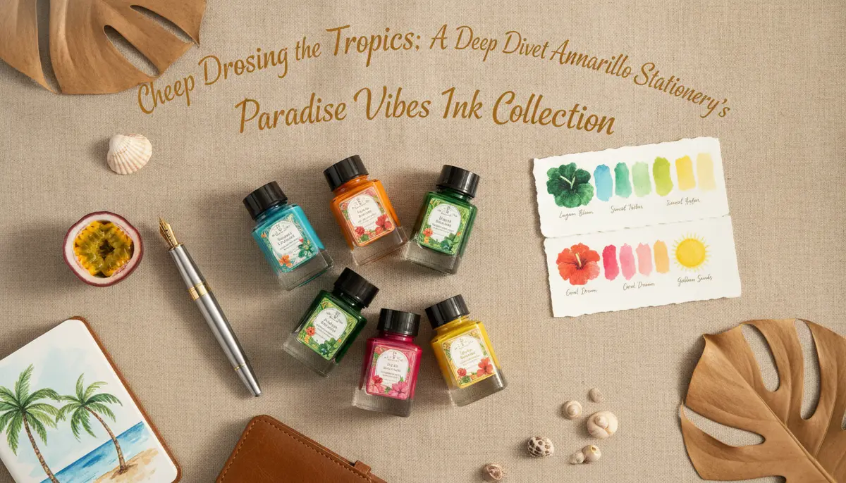 Chasing the Tropics: A Deep Dive into Amarillo Stationery’s Paradise Vibes Ink Collection visual summary