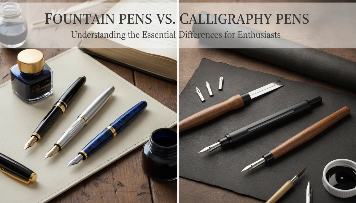 Fountain Pens vs. Calligraphy Pens: Understanding the Essential Differences for Enthusiasts visual summary