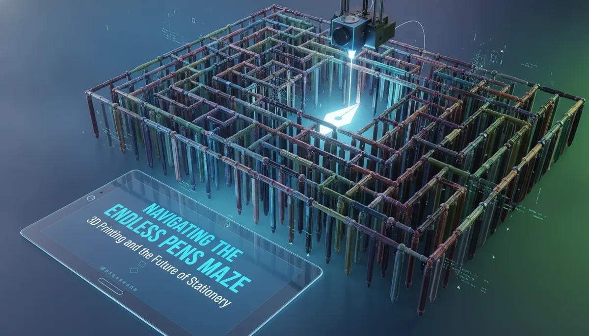 Navigating the Endless Pens MAZE: 3D Printing and the Future of Stationery visual summary