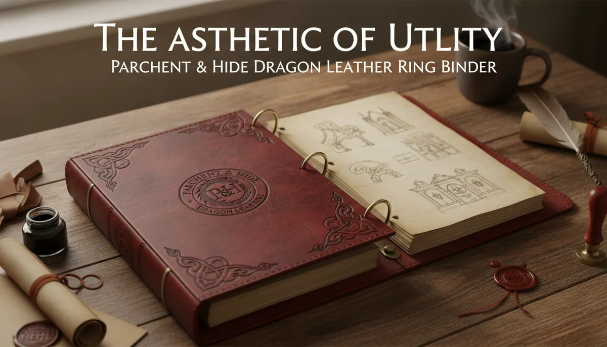 The Aesthetic of Utility: A Deep Dive into the Parchment & Hide Dragon Leather Ring Binder visual summary