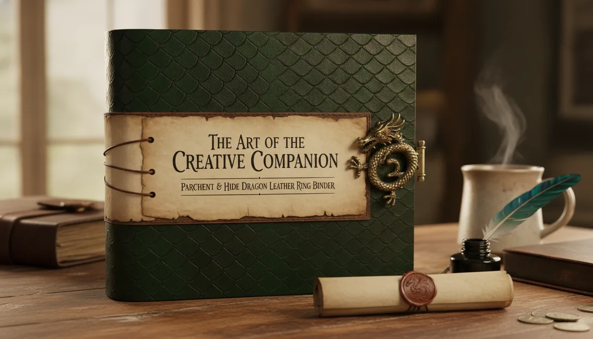 The Art of the Creative Companion: A Deep Dive into the Parchment & Hide Dragon Leather Ring Binder visual summary