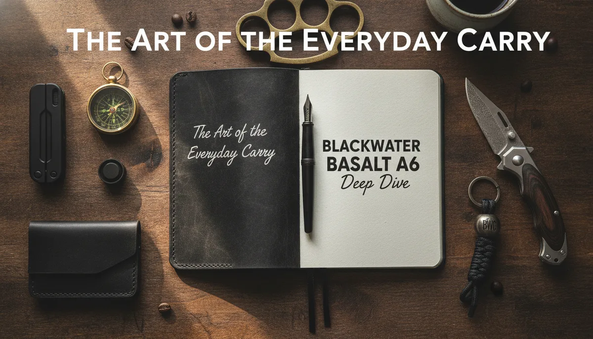 The Art of the Everyday Carry: A Deep Dive into the Blackwater Craftworks Basalt A6 Leather Cover visual summary