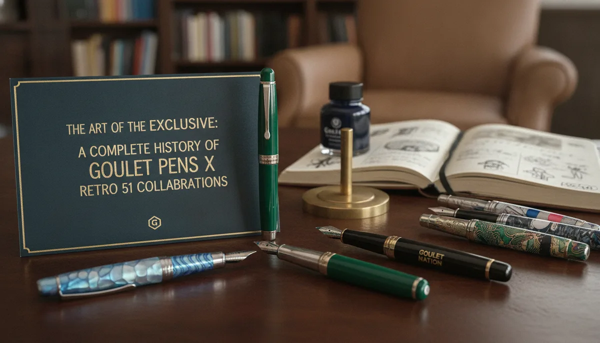 The Art of the Exclusive: A Complete History of Goulet Pens X Retro 51 Collaborations visual summary