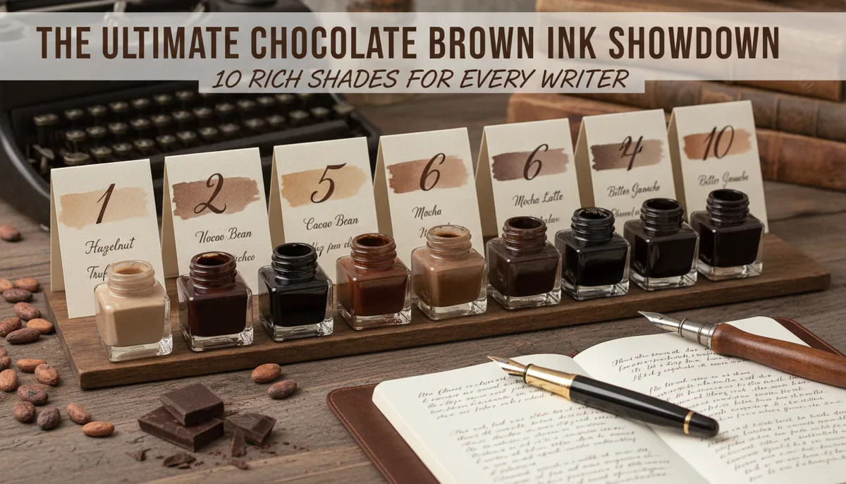 The Ultimate Chocolate Brown Ink Showdown: 10 Rich Shades for Every Writer visual summary