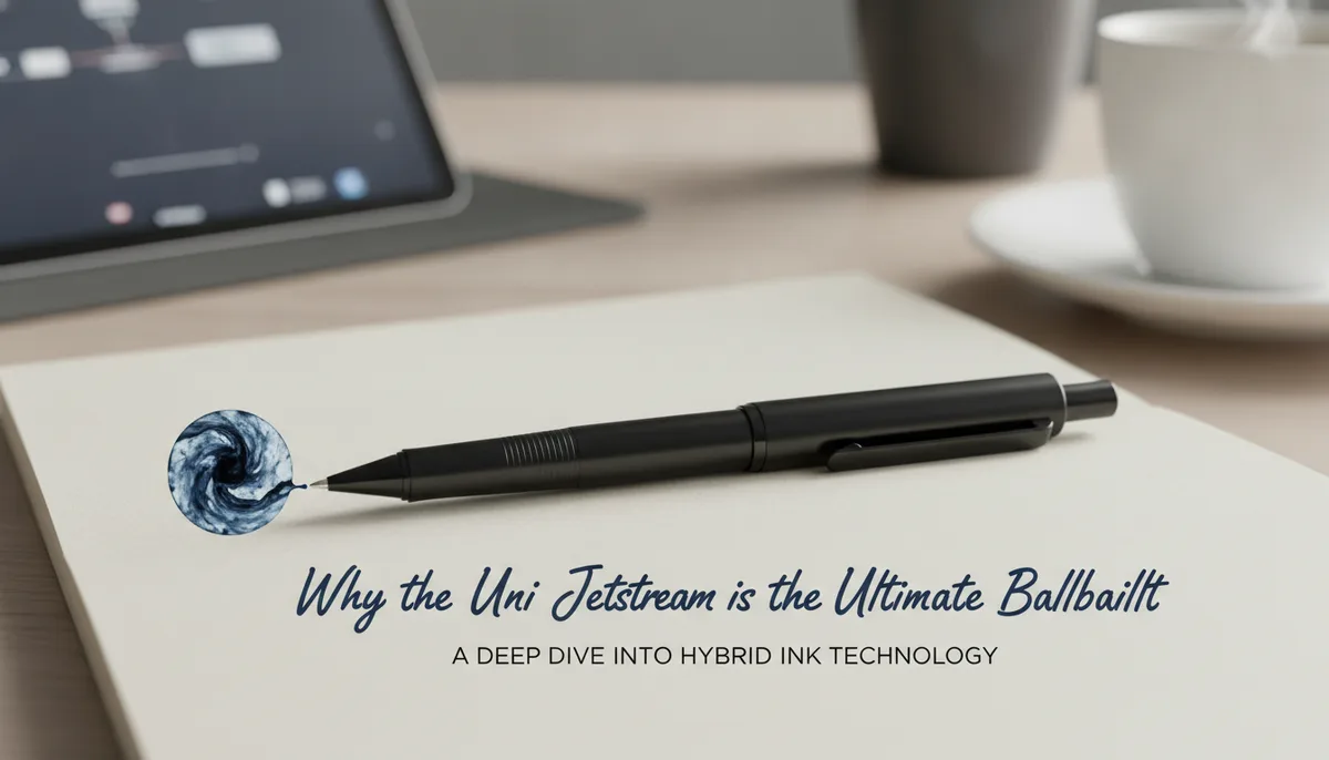 Why the Uni Jetstream is the Ultimate Ballpoint: A Deep Dive into Hybrid Ink Technology visual summary