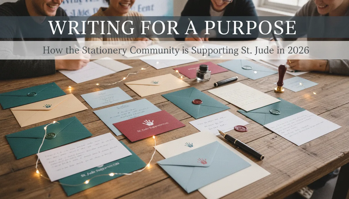Writing for a Purpose: How the Stationery Community is Supporting St. Jude in 2026 visual summary